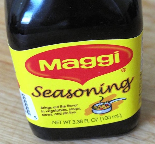 An old friend introduced me to Maggi seasoning sauce. I've seen it before, but I've never tasted it. It's kinda like soy sauce, but not quite. In fact this is comprised of the "glutamates" I mentioned earlier when I mentioned umami. And really you only need a few drops--it's that powerful. Not only is it great in soups, but I love sprinkling it on eggs and tomatoes. Delicious!