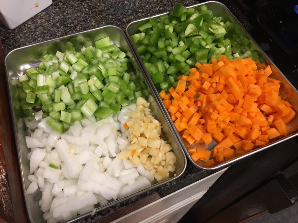 Vegetables for Creole Spaghetti